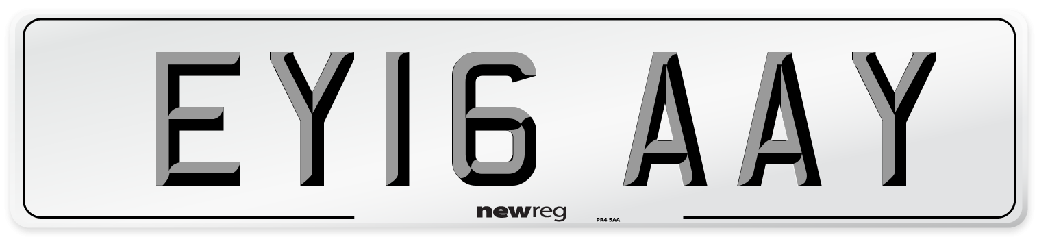 EY16 AAY Number Plate from New Reg